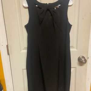 Jones Studio Black Tie Front Sheath Dress